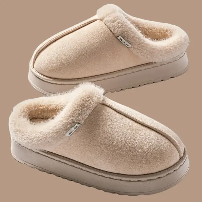 Pantoufles d'hiver antidérapantes pour femmes, chaussures d'intérieur, pantoufles chaudes en coton d