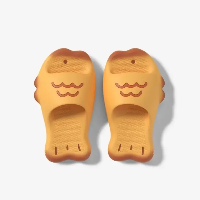 Chaussons créatifs Taiyaki en EVA souple antidérapants, pantoufles en forme de poisson à semelles ép