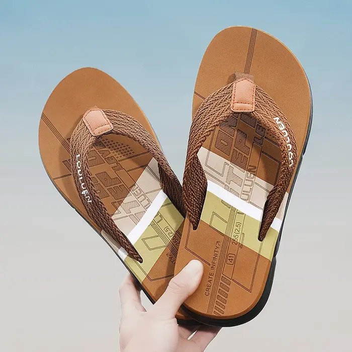 Chaussons pour hommes, confortables, respirants, doux, pour intérieur et extérieur