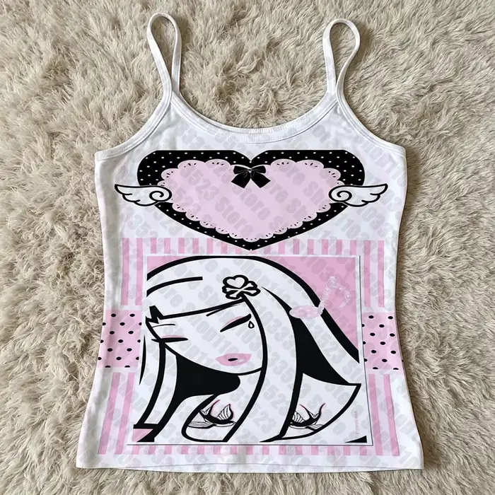 Débardeur Gothique EMO pour Femme, Sexy, Style Punk Y2K Harajuku, Vêtement d'été, Camisole Streetwea