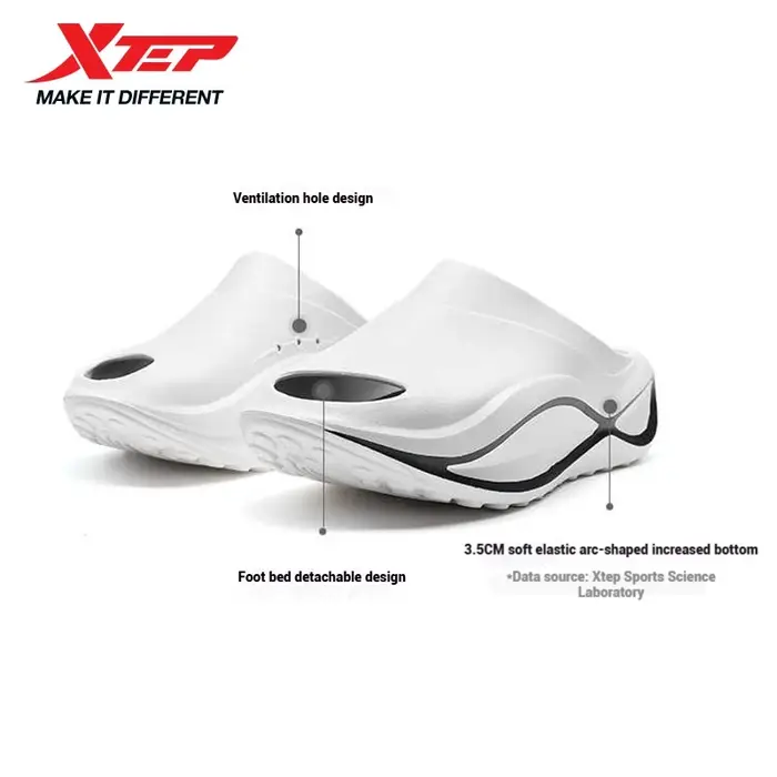 Xtep Starfall pantoufles pour hommes 2025 été confortable léger respirant à semelles souples mode baskets d'extérieur 875219350001