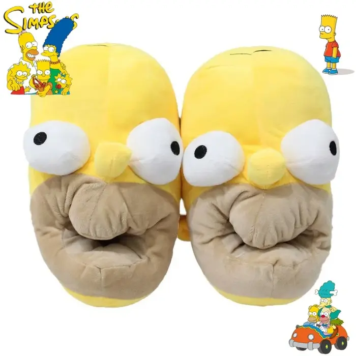 Pantoufles en peluche chaudes The Simpsons