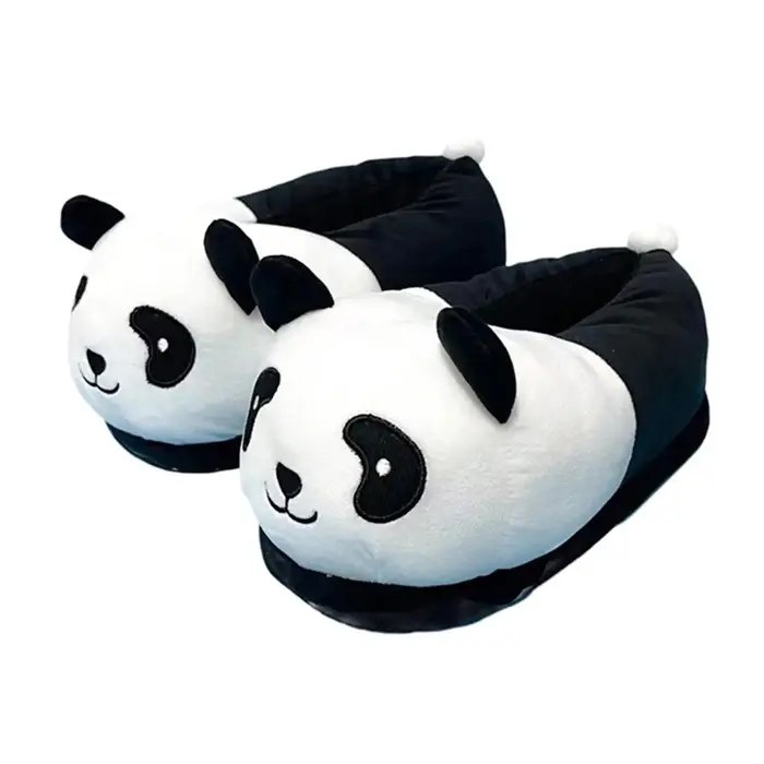 Adulte unisexe dessin animé Panda pantoufles mignon en peluche