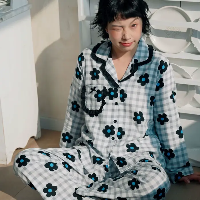 Pyjama Femme Printemps 2026 Nouvelle Collection Ample Grande Taille Décontracté Ensemble Deux Pièces