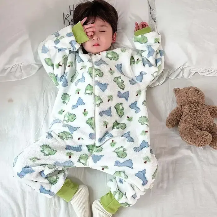Dessin animé flanelle polaire enfants vêtements de nuit pour bébé