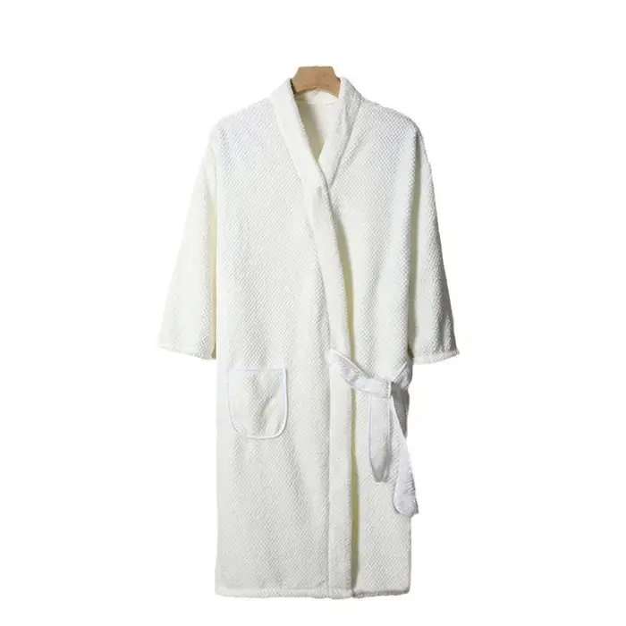 Peignoir en éponge, vêtements de nuit, chemise de nuit, serviette d'hiver, longue Robe de chambre po