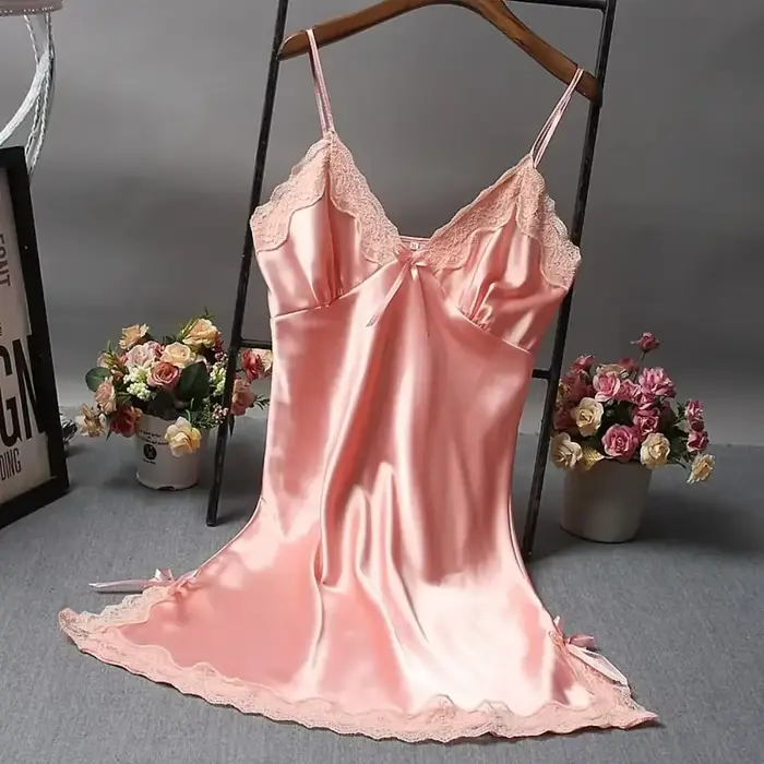 Chemise de nuit sexy en dentelle patchwork, lingerie, robe de mariée en soie, vêtements de nuit pour