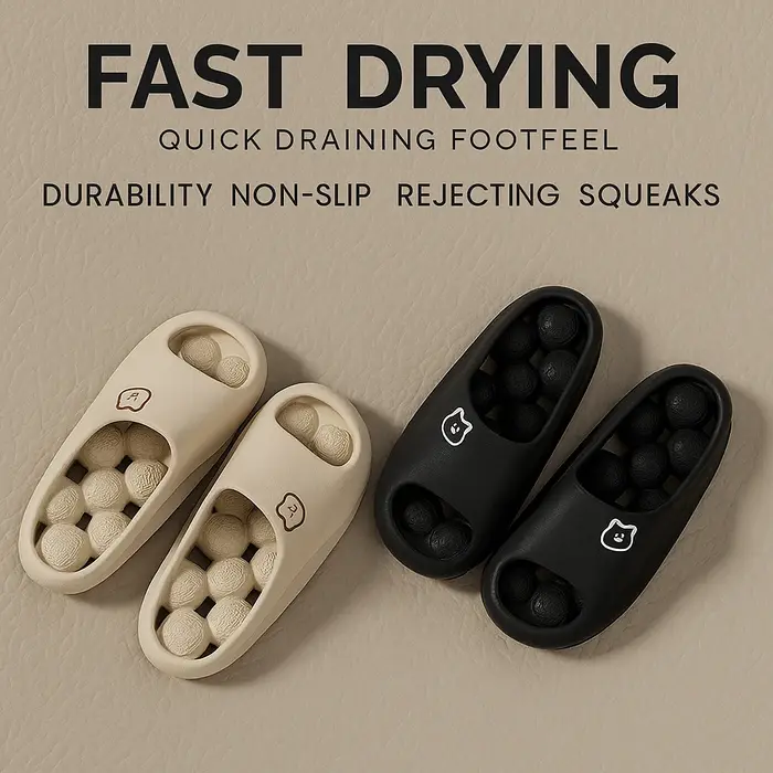 Poussant Eva Massage pantoufles de salle de bain pour femmes chaussures de salon diapositives de maison tongs d'intérieur pour hommes pantoufle de maison