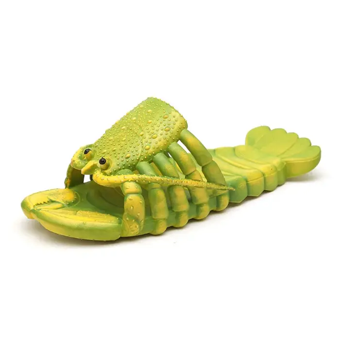 Pantoufles de homard antidérapantes décontractées, semelle souple en PVC, pantoufles de crevettes de