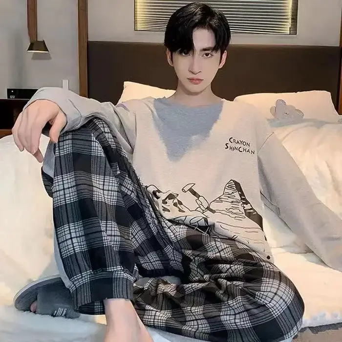 Ensemble de pyjamas à manches longues pour hommes