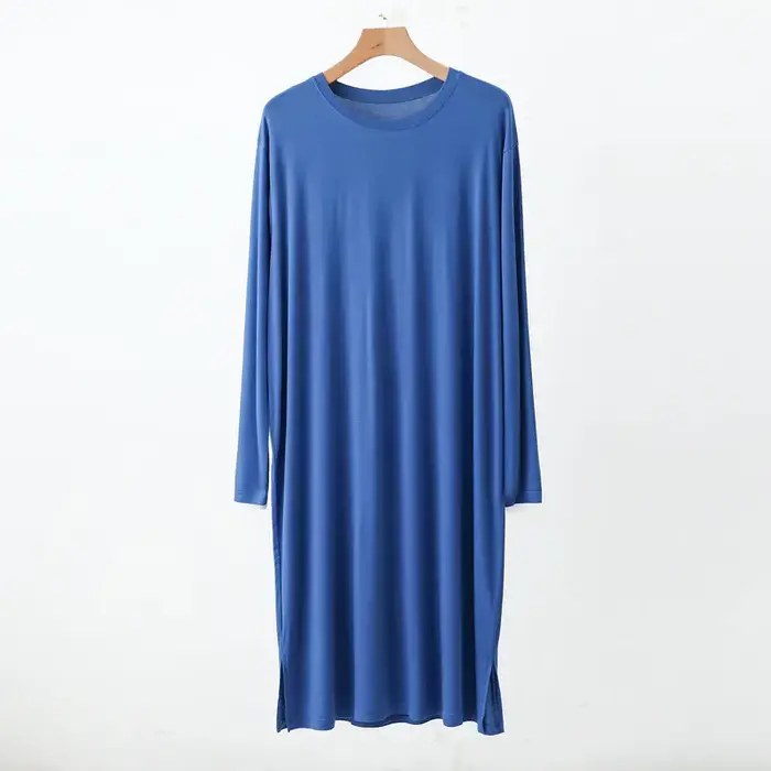 Modal femmes et hommes portent une robe de nuit en modal surdimensionné chemises de nuit amples à ma