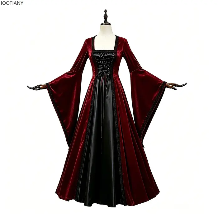 Robe médiévale de Halloween pour femme