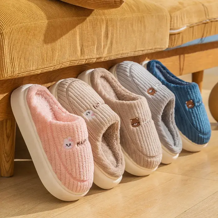 Pantoufles en coton pour femmes