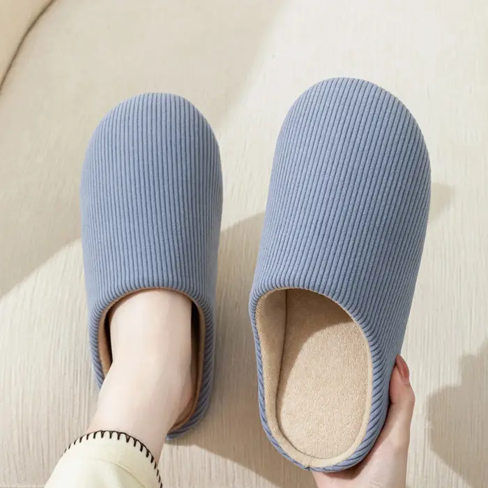 Chaussons d'intérieur simples et unis pour femmes, semelle souple antidérapante, légers, pour hommes