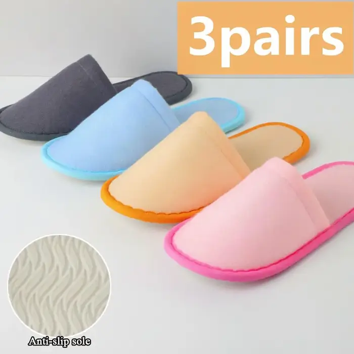3 paires de pantoufles jetables