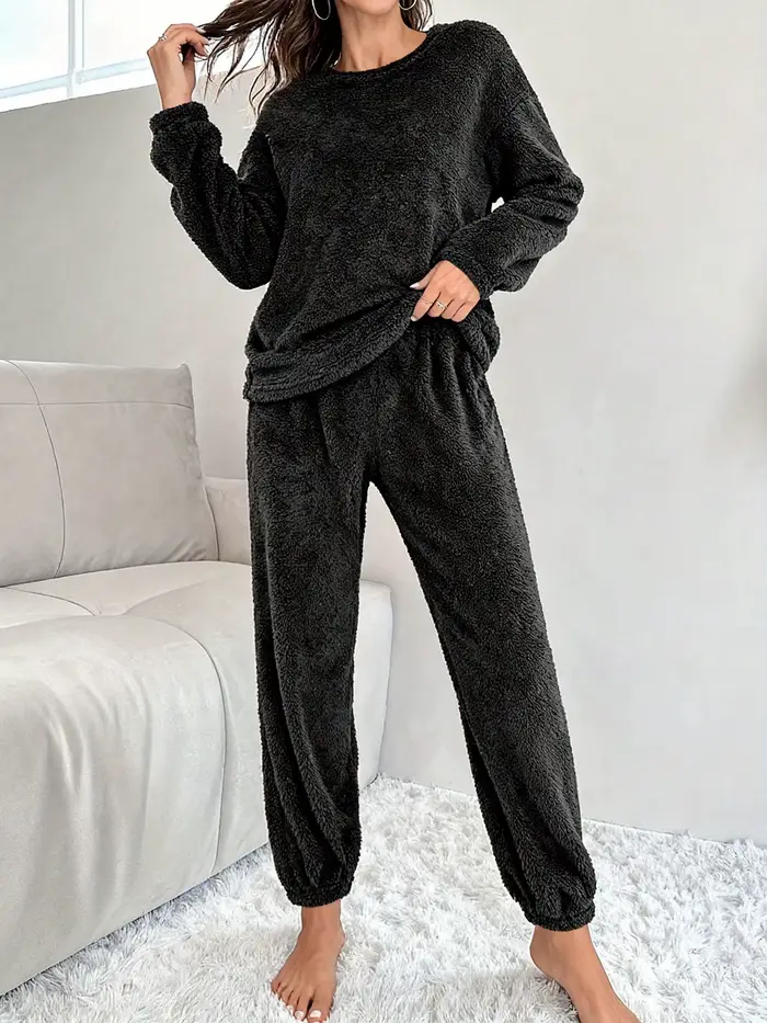 Ensemble de pyjama en velours pour femme