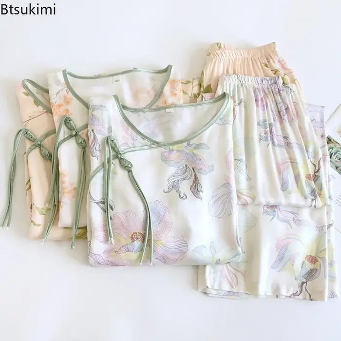 Pyjama en fibre de bambou pour femme