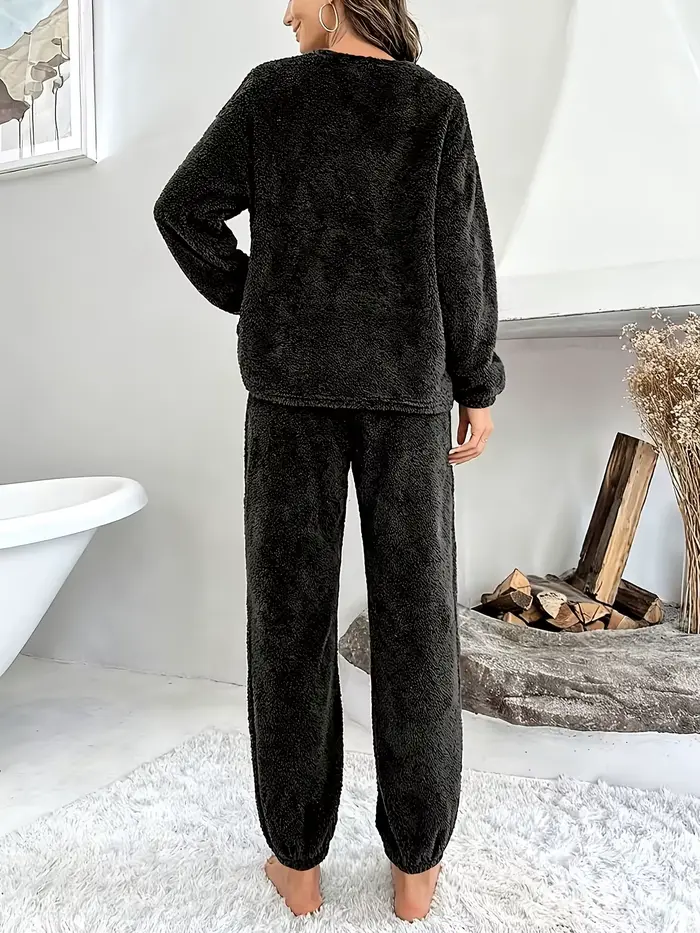 Ensemble de pyjama en velours pour femme