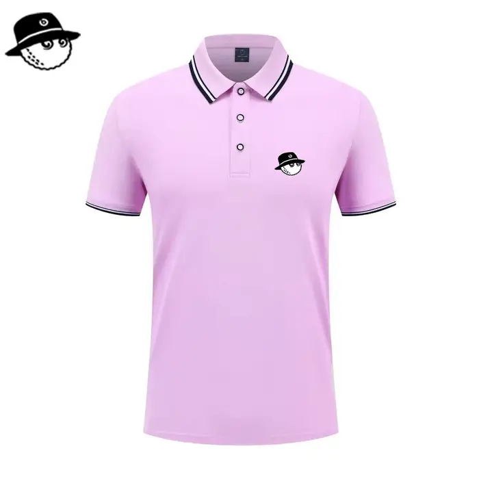 Nouveau Polo d'été de golf haut de gamme pour homme, couleur unie, demi-manches, sans couture, décon