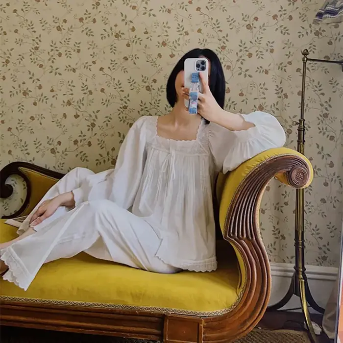 Pyjama deux pièces 100% coton pour femmes