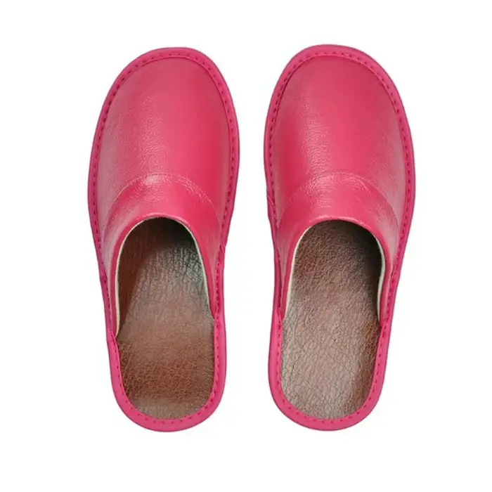 Pantoufles en cuir PU pour hommes et femmes, grandes tailles, chaussures d'intérieur de luxe, plates