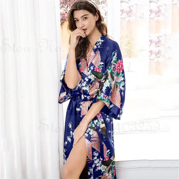 Femmes Robe longue Kimono peignoir