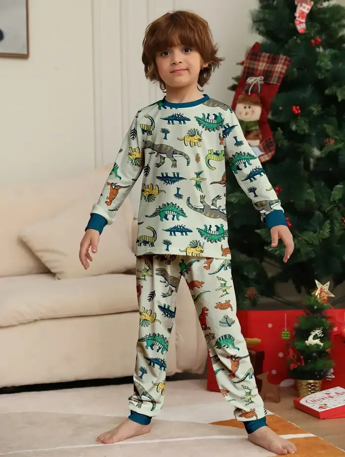 Ensemble pyjama 2 pièces imprimé dinosaure