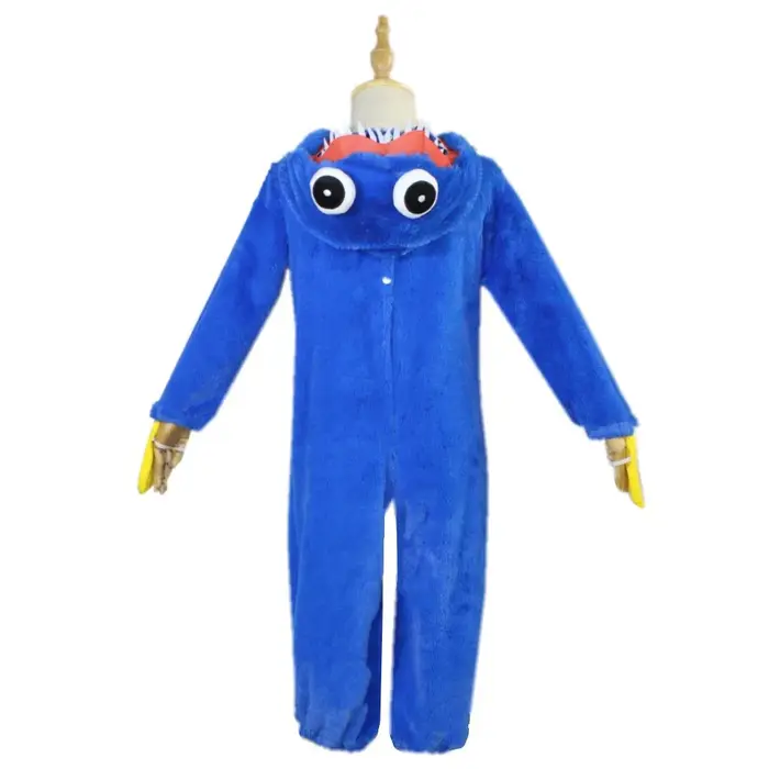 Costume de Jeu de Monstre à Bouche Bleue pour Halloween Combinaison Kigurumi en Peluche Cadeau de Noël pour Enfant Vente en Gros