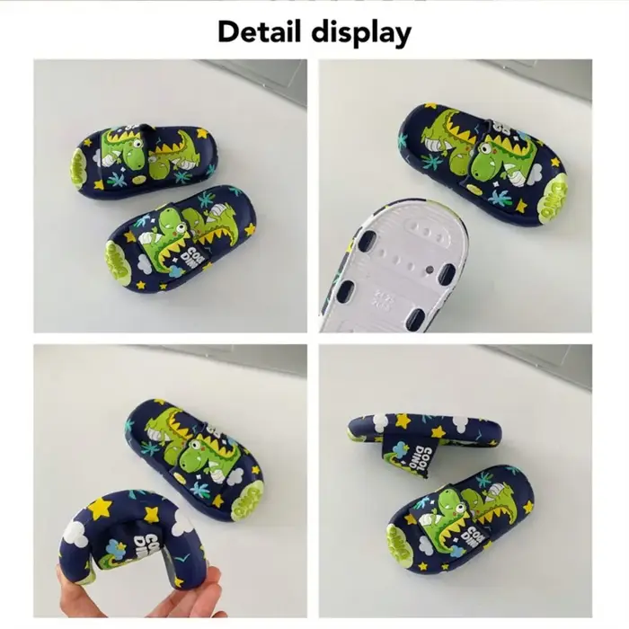 Chaussons dinosaures mignons à plateforme antidérapants