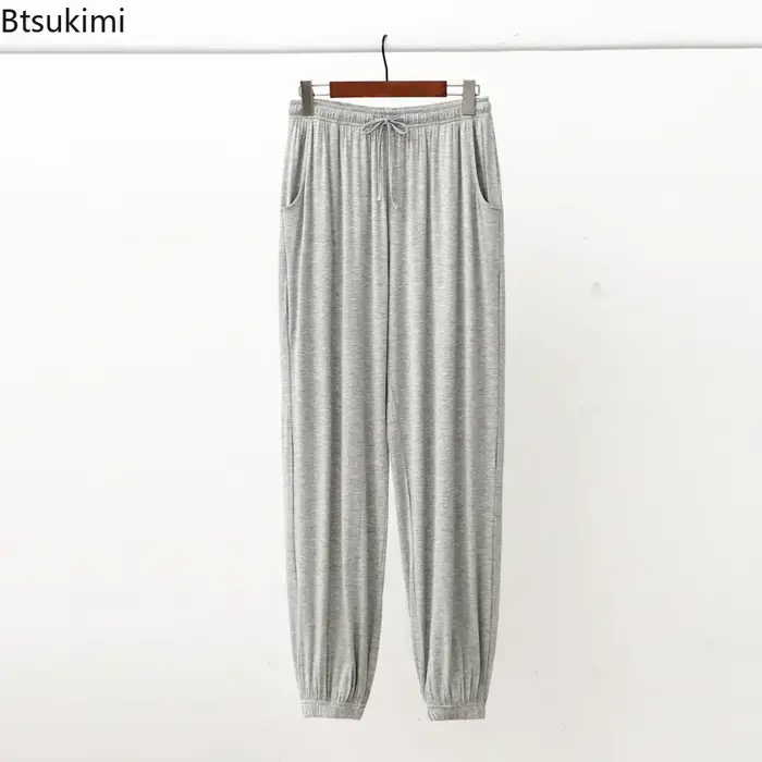Nouveau Pantalon de Pyjama Homme 2026 – Ample, Décontracté, Couleur Unie, Confortable pour la Maison, le Yoga et la Détente