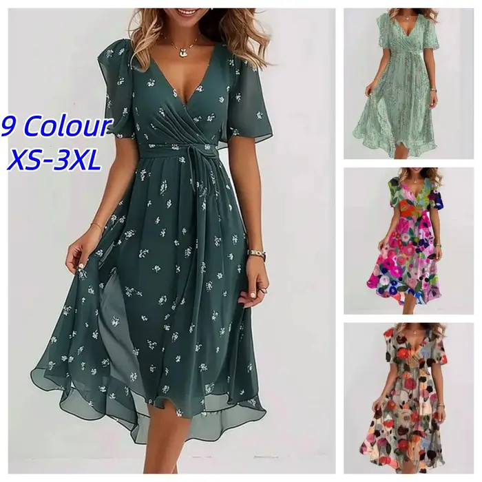 Robe imprimée élégante et tendance pour femme