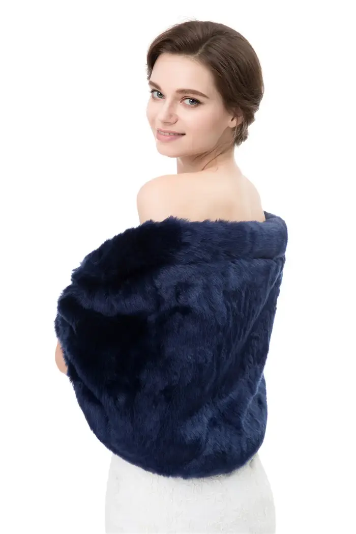 Châle en Fausse Fourrure pour Femme