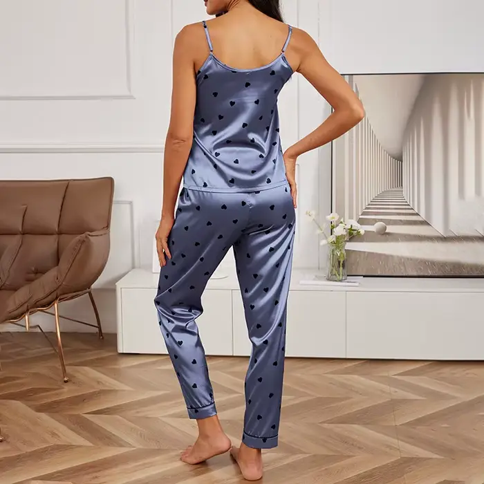 Pyjama imprimé cœur pour femme