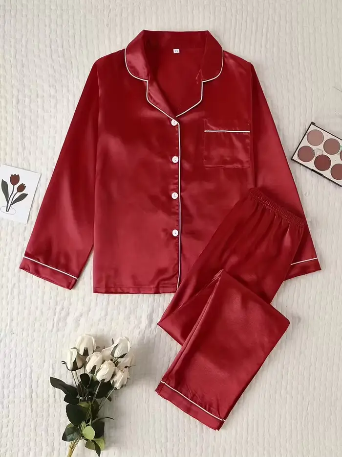 Ensemble pyjama en soie pour femmes