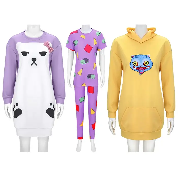 Pyjama ours violet clair K-POP pour fille