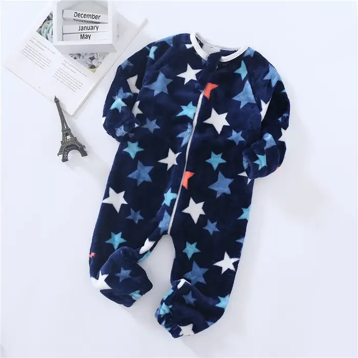 Pyjama chaud à motif de dessin animé pour bébé garçon et fille